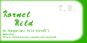 kornel mild business card